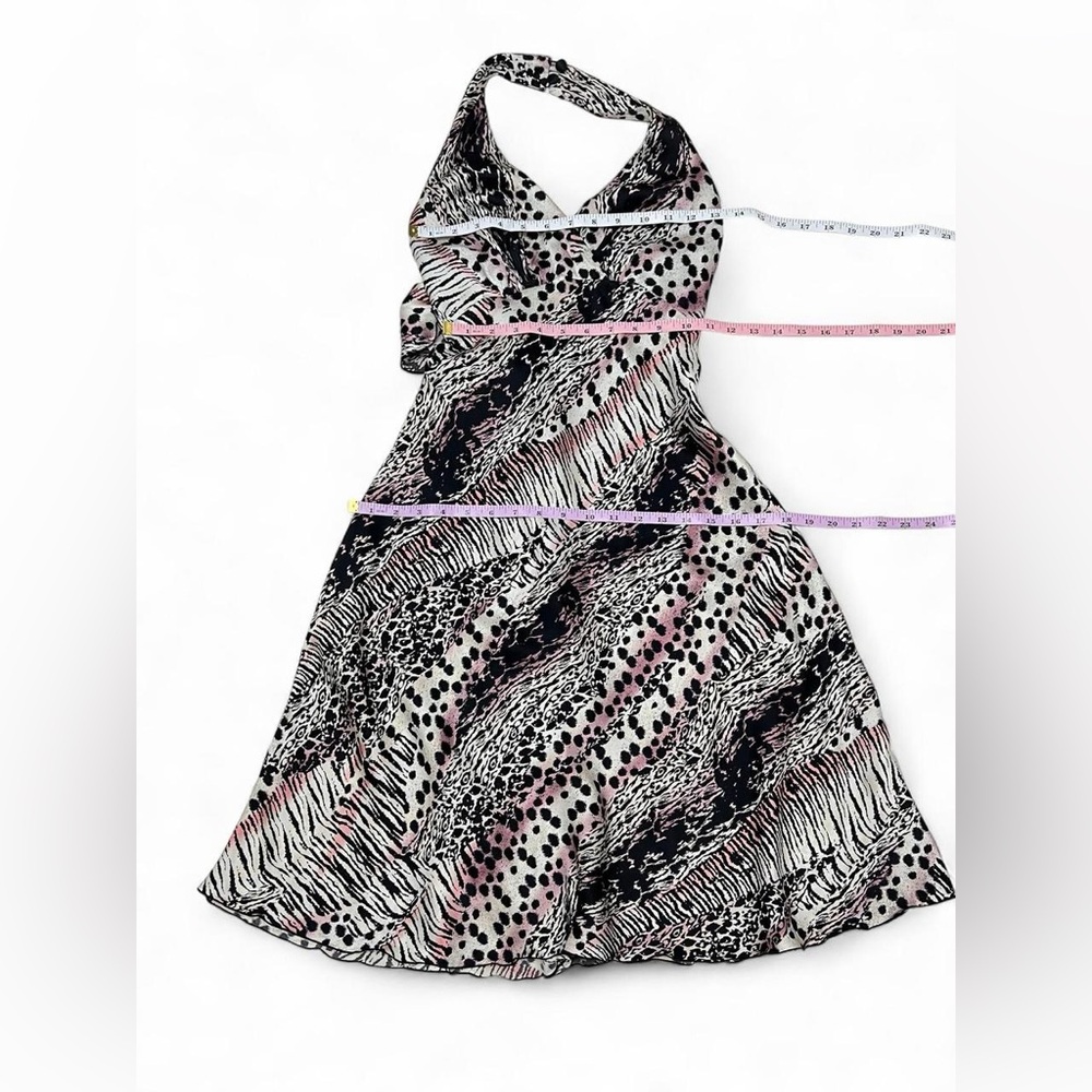 Betsey Johnson Black and Pink One-Shoulder Animal Print Dress - Picture 7 of 8